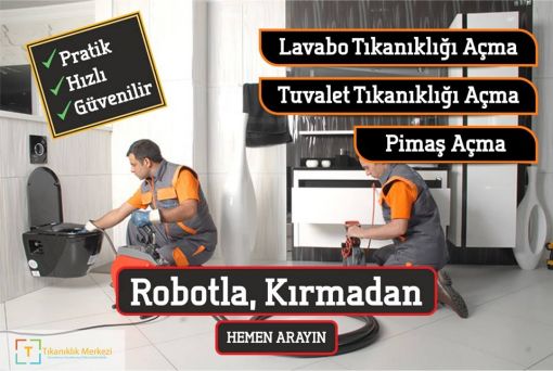 Ankara robotla tıkanık açma kırmadan tıkanıklık açma 374 48 55